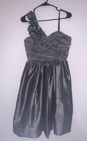 Shine Steel Gray Cocktail Dress