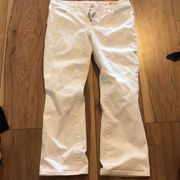 Tory Burch White Cropped Jeans