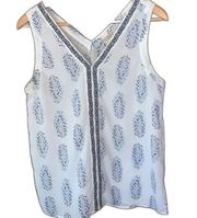 Loft  Feather Like Sheer Tank Top Small