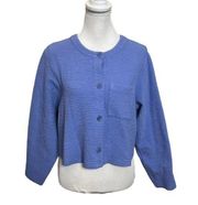 & Other Stories Cardigan Cropped Long Sleeves Sweater Chest Pocket Womens Size S