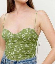 Reformation Liza Top in Scallion Green