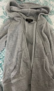 soft gray zip up