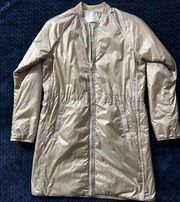 ATHLETA Women’s Summit Prima Loft Shell Gold Lightweight Travel Jacket Sz 2XS