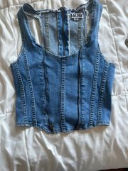 denim corset