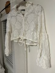 Nasty Gal Long Sleeve Lace Top