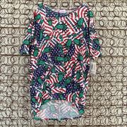 LuLaRoe  4th of July Irma tunic shirt New with tags