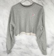 Champion  Reverse Weave Cropped Crewneck Pullover Sweatshirt Athleisure Retro S