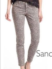 Sanctuary Gray Lace Print Skinny Jeans