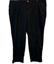 Ava & Viv Women’s Size 20W Ankle Cotton Blend Pants Comfort Waist Stretch Black