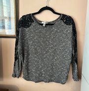 marled crochet sweater