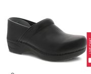 Black Leather Clogs