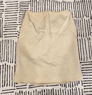 Prada Lightweight Silky Linen Pencil Skirt Khaki Color 40 4