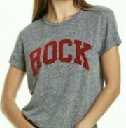 Zadig and Voltaire Flocked Rock Detail Tee Grey M
