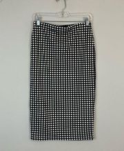 Sanctuary | Black and White Elastic Waist Midi Length Skirt Size Medium