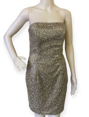 Strapless Sliver Sequins Dress