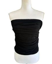 Babaton Aritzia Ruched Sculpted Black Tube Top