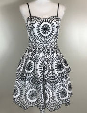 Black And White Eyelet Dress