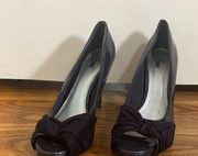 Fioni Peep Toe High Heels Purple size 8