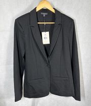 NYDJ Ponte Casual Career Blazer Size Medium Black