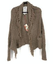 Pete & Greta Johnny Was Sz S Brown Cardigan NEW