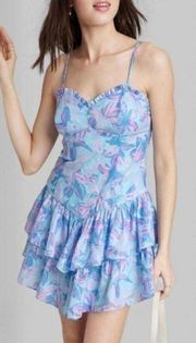 Wild Fable Sweetheart Blue Floral
Tiered Dress size XS