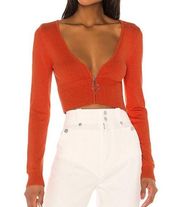 Camila coelho crop zip up cardigan