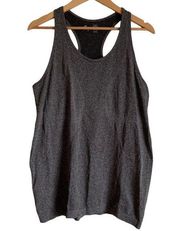 Tank Top Copper Charged Grey Athletic Perforated Breathable Gym, size XL