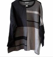 NWT  Grey Combo Color Block Sweater