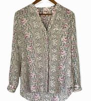 Kut from the Kloth Floral Button Blouse Small