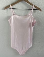 NWT Spanx Ribbed Cami Bodysuit Ice Pink 20360R Small