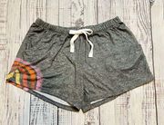 C&C California Soft Gray Rainbow Pocket Shorts. Size Large.