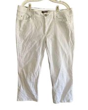 Jordache Straight Crop White Denim Jeans 38in Waist-Vintage