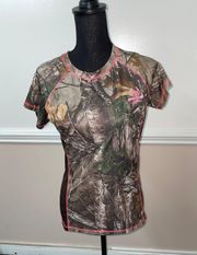 Dri-More Tech Camo Short Sleeve Women’s Tee Size Small