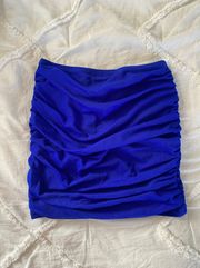 White Fox Blue Mini Skirt