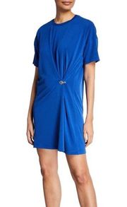 RAG & BONE Mitchell Hook-Front Crewneck Tee Dress Blue Size XS