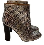 NEW Calvin Klein Jasmin gold python leather boots size 9.5