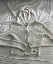 Semi-Cropped Zip Sweater