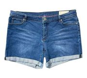 Turo By Vince Camuto Women’s Mid Rise 5” Cuffed Denim Shorts Size 32