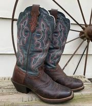 Justin Stampede Rawhide square toe cowgirl boots 6B