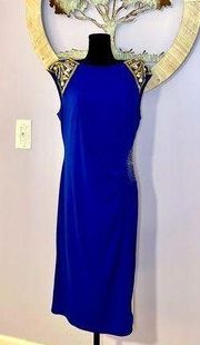 Stunning royal blue JS Solutions power dress, size 14