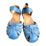 Earth Origins Lyndon Lana Sandals Shoes Women's Size 9M Blue Leather