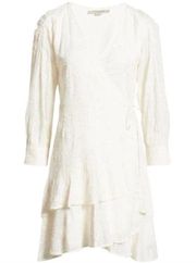 AllSaints Keva Palmer Long Sleeve Wrap Dress Large NWT