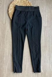 Woman’s Banana Republic Legging Small Black Pull On Slim Leg Pockets Cotton