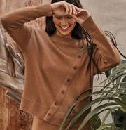 Summersalt The Luxe Cashmere Blend Button Crewneck