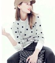 J. Crew Invitation Black and White Polka Dot Clutch