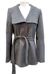 Aritzia Babaton 100% Wool Gray Pea Coat Large