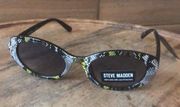 NWT Steve Madden Snakeskin Printed Sunglasses Black Lens