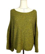 Chelsea & Violet Pullover Sweater Women's Green Wool Scoop Neck Long Sleeves M