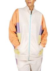 Spirity Jersey Retro Color Block Track Jacket