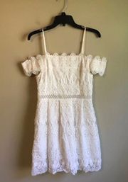 Francescas Small White Cold Shoulder Dress